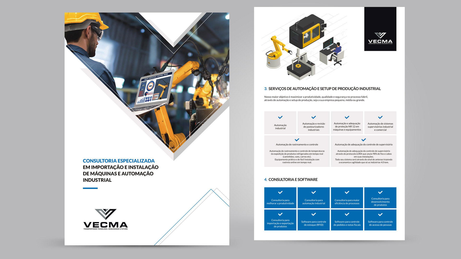 Criação de Apresentação Digital Vecma Consultoria Industrial