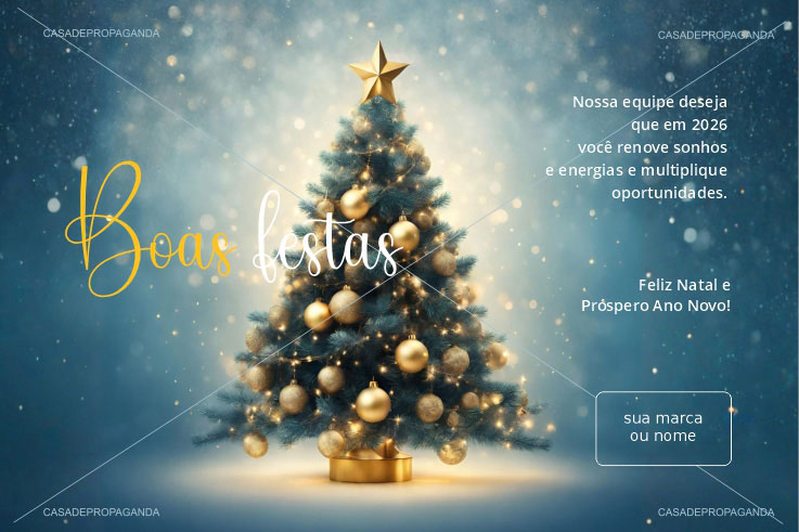 Cartão de Natal Árvore Serena