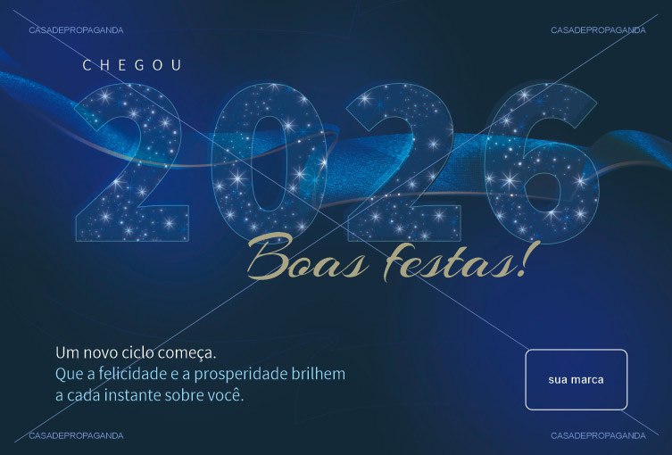Cartão de Natal Constelação Ouro