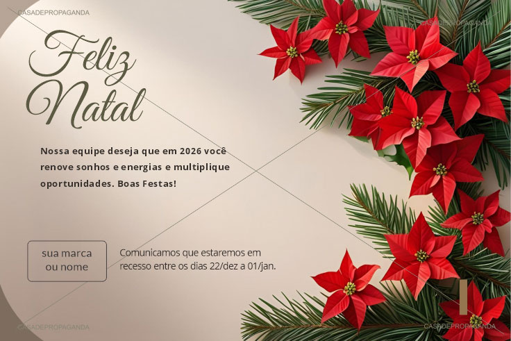 Cartão Flor do Natal