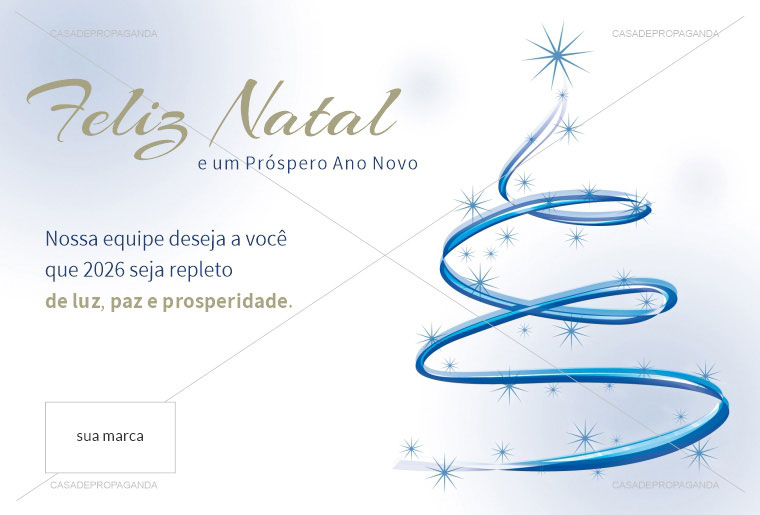 Cartão Natal Magia Branco