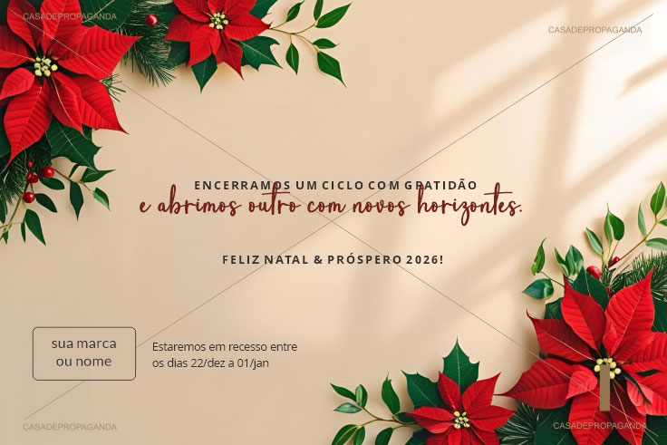 Cartão Moldura de Natal Empresas