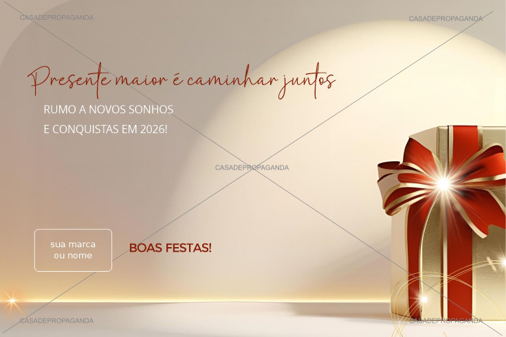 Cartão de Natal Corporativo Caminhar
