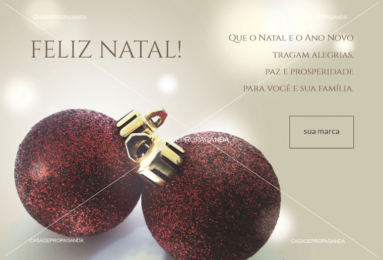 Cartão Bolas Vermelhas 
