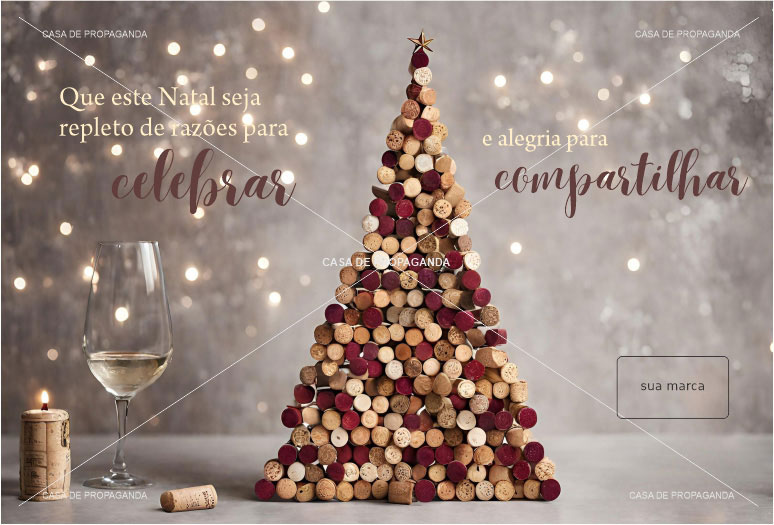 Cartão Natal Rolhas
