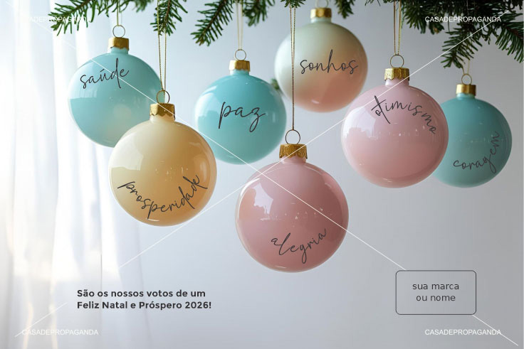 Cartão de Natal Empresas Colorido