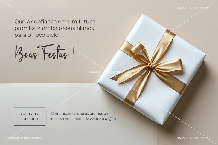 Cartão Natal Empresas Recesso