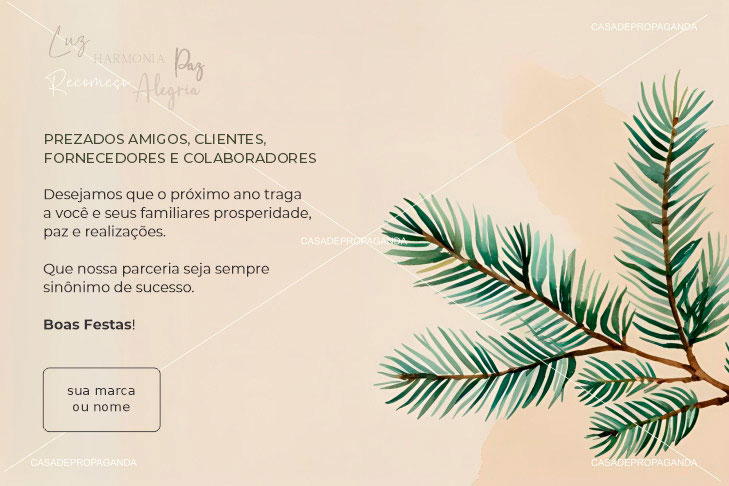 Cartão Natal Empresas Recomeço