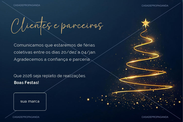 Cartão de Natal Férias Coletivas