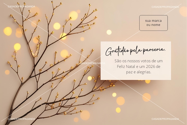 Cartão de Natal Galhos Secos