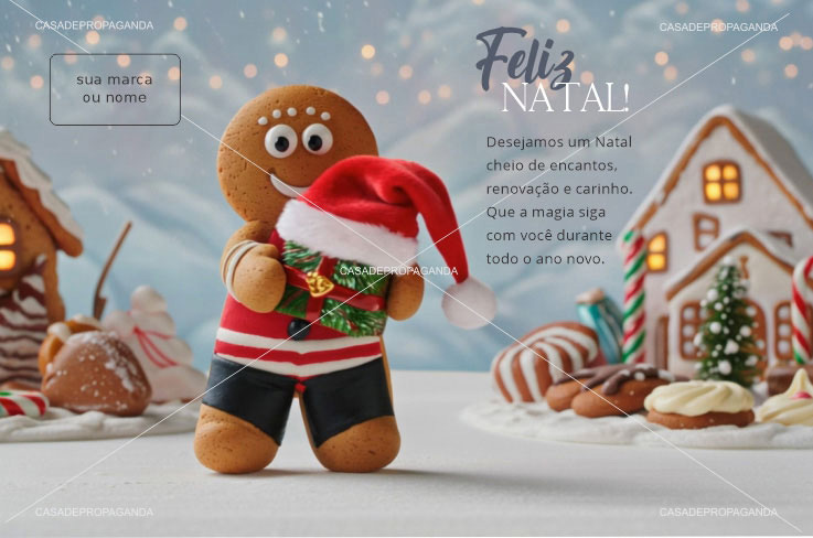 Cartão Natal Gengibre