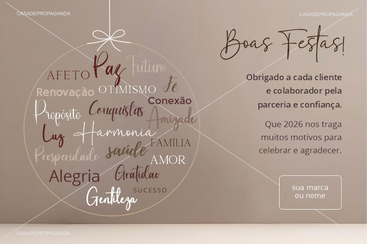 Cartão Palavras de Natal Corporativo