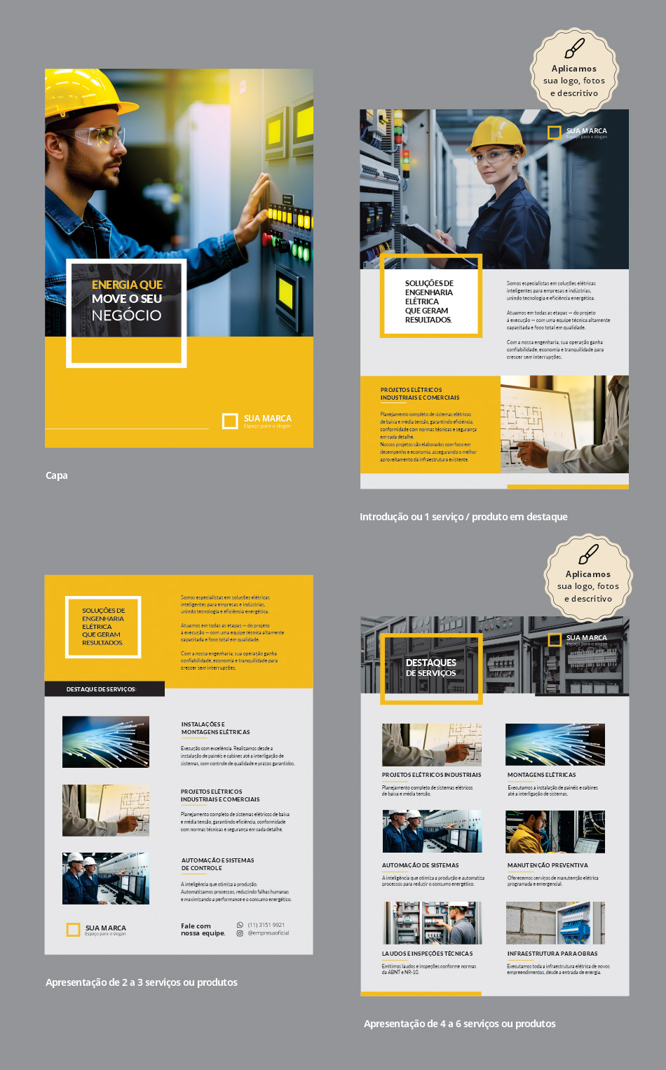 Modelo Square Template de Folder Digital Corporativo