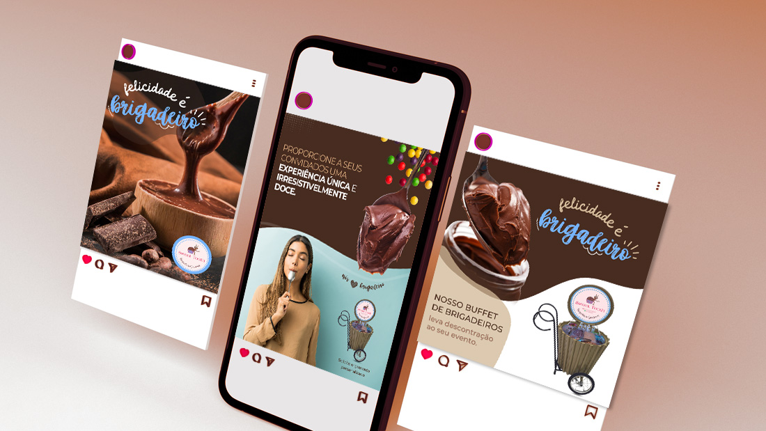 Criação de Posts Redes Sociais Instagram e Facebook - Brigaderia